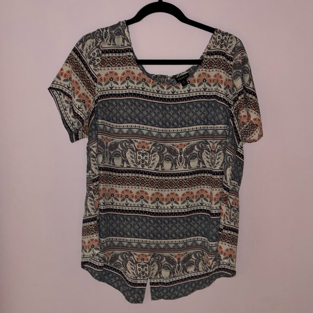Elephant Aztec blouse from torrid size 0